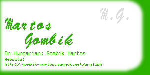 martos gombik business card